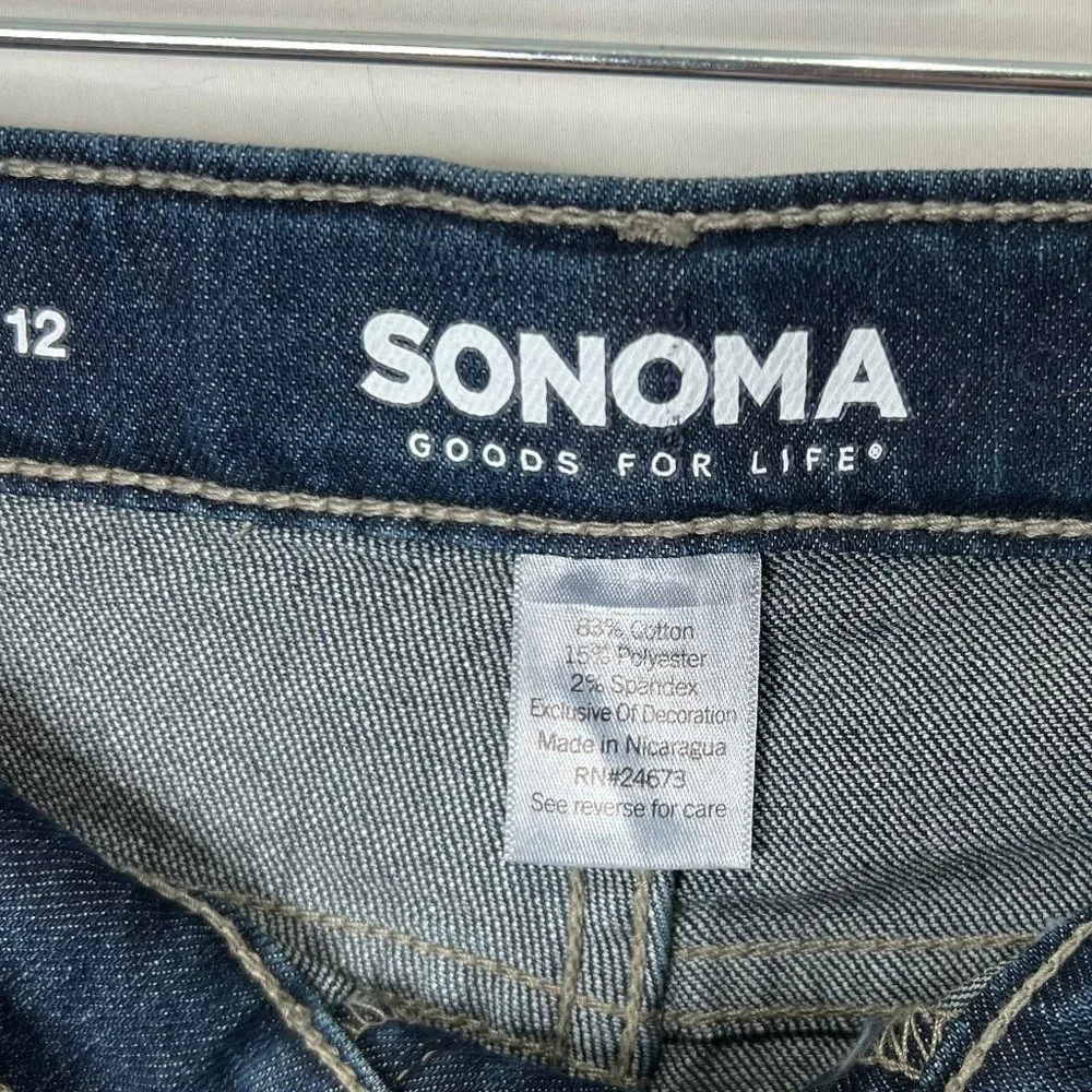 NWT Sonoma Boy’s Jeans sz 12 Everyday Dark Wash Straight Pants Adjustable Waist